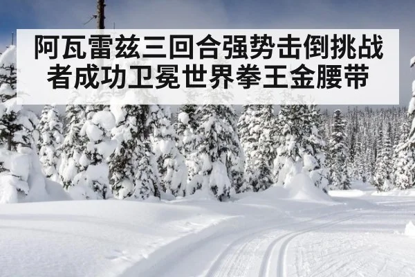 阿瓦雷兹三回合强势击倒挑战者成功卫冕世界拳王金腰带